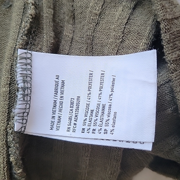 AEO First Essentials Olive Ribbed Tank - Picture 2 of 5